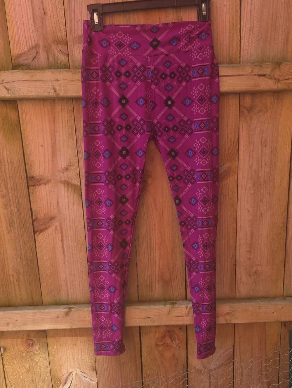 Purple Aztec Print Leggings